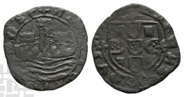 Portugal. Kingdom, Afonso V AE Ceitil. 1449-1457. Lisboa mint. Group 3. Very Rare