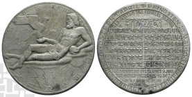 Austria. White Metal Calendar Medal of Hauptmünzamt Wien. Dated 1945. Design by Welz.