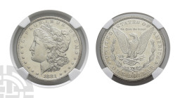 United States of America AR Dollar. Dated 1881. San Francisco mint. Morgan type. Design by George Thomas Morgan.