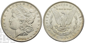 United States of America AR Dollar. Dated 1886. Philadelphia mint. Morgan type. Design by George Thomas Morgan.
