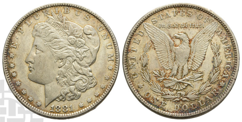 United States of America AR Dollar. Dated 1881. New Orleans mint. Morgan type. D...