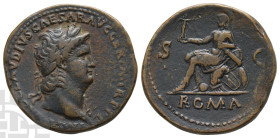 Reproduction of a Nero AE Sestertius. 19th-20th century AD.