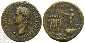 Reproduction of a Caligula AE Sestertius. 19th-20th century AD.