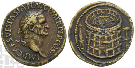 Reproduction of Vespasian AE Sestertius. 16th century AD. 'Paduan' type, after Giovanni Cavino (circa 1530-1570).