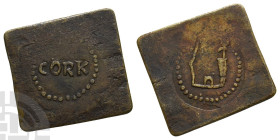Reproduction of Ireland, Cork Refuge CU Farthing. 19th century AD.