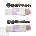 Group of Eight [8] Greek and Roman Coins. Circa 3rd century BC-3rd century AD.