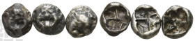 Group of Three [3] AR Drachmai of Parion, Mysia. 5th century BC.