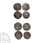 Group of Four [4] AR Drachms of Sasanian Kingdom. 4th-5th century AD.