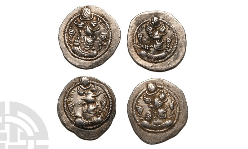 Group of Four [4] Sasanian Kingdom AR Drachms. 5th century AD. 

Group of Four...