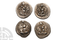 Group of Four [4] Sasanian Kingdom AR Drachms. 5th century AD.