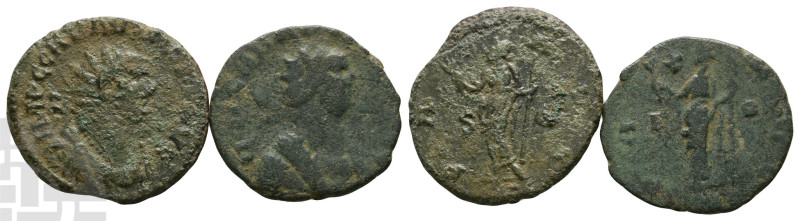 Group of Two [2] Carausius AE Antoniniani. AD 286-293. 

Group of Two [2] Cara...