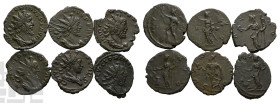 Group of Six [6] Roman Imperial BI Antoniniani. 3rd century AD.