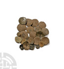 Group of Twenty-Two [22] Byzantine AE Coins. 6th-8th century AD.