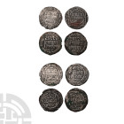 Group of Four [4] Islamic AR Coins. 14th century AD.