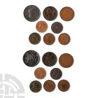 Group of Eight [8] Great Britain AE Coins. 19th-20th century AD.