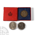 Group of Three [3] George V & VI Crowns. 1935-1937.