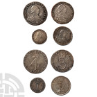 Great Britain. Hanover, George III AR Maundy Coin Set. 1760-1820.
