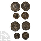 Great Britain. Hanover, George VI AR Maundy Coin Set. 1936-1952.