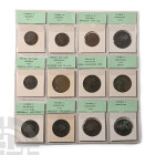 Group of Twelve [12] Great Britain AE Coins. 18th-19th century AD.