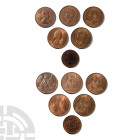 Group of Six [6] Great Britain CU Coins. 20th century AD.