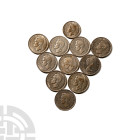 Group of Eleven [11] George VI and Elizabeth II AR Coins. 20th century AD.