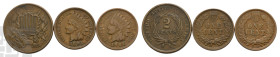 United States of America. Group of Three [3] CU Coins. 1864-1904.