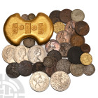 Group of Thirty [30] English Milled and Other Coins and Tokens. 16th-20th century AD.
