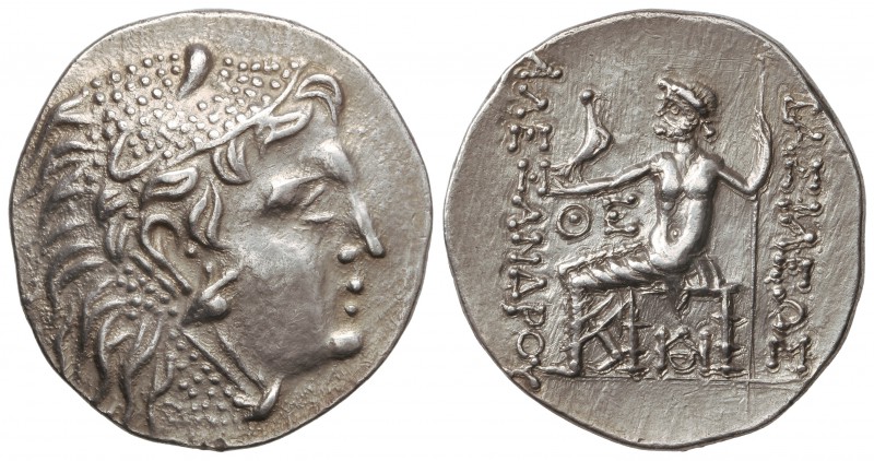 Tetradracma. 130-100 a.C. ALEJANDRO MAGNO. ODESA. Anv.: Cabeza de Hércules con p...