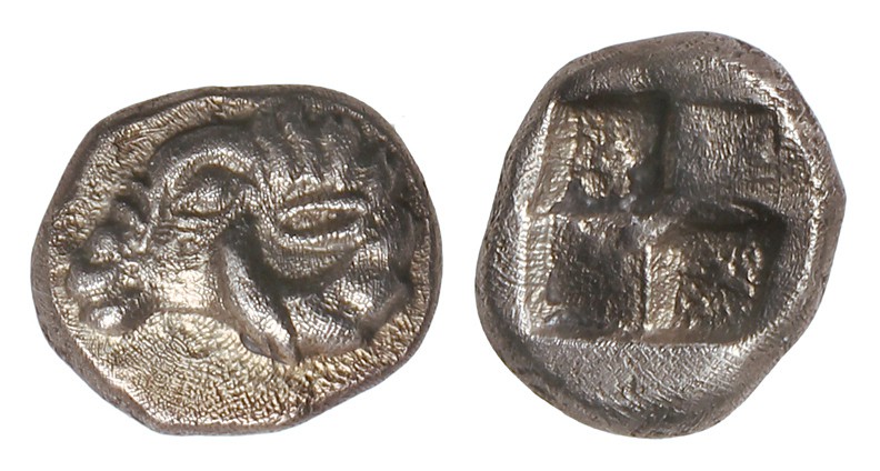 Tritartemorion. 480-450 a.C. KEBREN. TROAS. Anv.: Cabeza de carnero a izquierda....