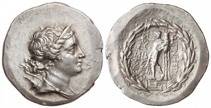 Tetradracma. 190-133 a.C. MAGNESIA. JONIA. Anv.: Busto diademado de Artemisa a d...