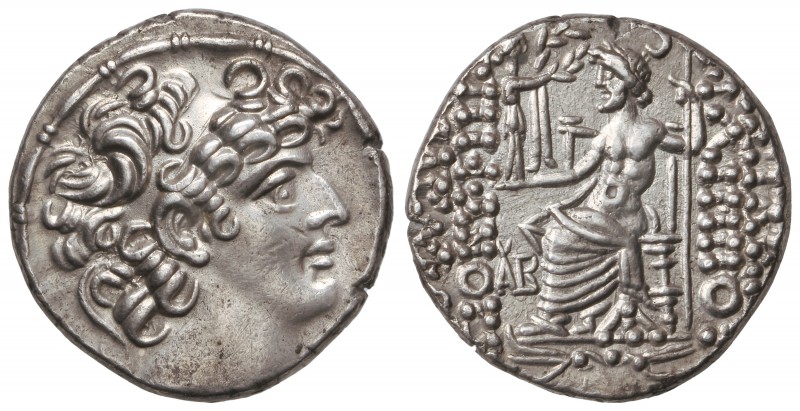Tetradracma. 64 a.C. PROVINCIA ROMANA DE SIRIA. SIRIA. Anv.: Cabeza diademada de...