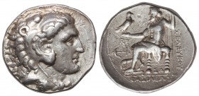 Tetradracma. 295-281 a.C. SELEUKOS I. EKBATANA. SIRIA. Anv.: Cabeza de Hércules con piel de león a derecha. Rev.: Zeus entronizado a izquierda, detrás...