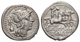 Denario. 126 a.C. CASSIA-1. C. Cassius. 3,90 grs. AR. Cal-408; FFC-554. MBC+.