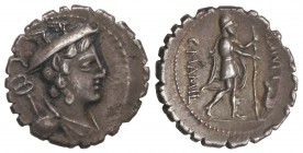 Denario. 82 a.C. MAMILIA-6. C. Mamilius Limetanus. Rev.: Ulises a derecha, es reconocido por su perro Argos. C. MAMTL. LIMETAN. 3,74 grs. AR. Bonita p...