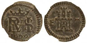 1 Maravedís. 1606. SEGOVIA. Encapsulada por NN Coins (nº 2762878-014) como SF 45. Cal-861. EBC-.