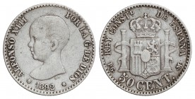 50 Céntimos. 1892/89 (*8/9-2). P.G.-M. VS-141.6. MBC.