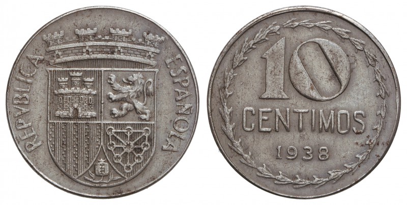 10 Céntimos. 1938. Fe. RARA. Cal-8. EBC.