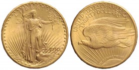 20 Dólares. 1910-S. SAN FRANCISCO. 33,42 grs. AU. Saint Gaudens. Fr-186; KM-131. SC.