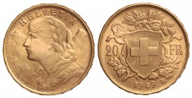 20 Francos. 1949-B. BERNA. 6,50 grs. AU. Fr-499; KM-35.2. SC-.