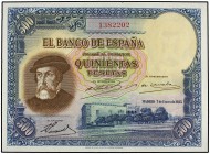 500 Pesetas. 7 Enero 1935. Hernán Cortés. ESCASO. Ed-365. SC.