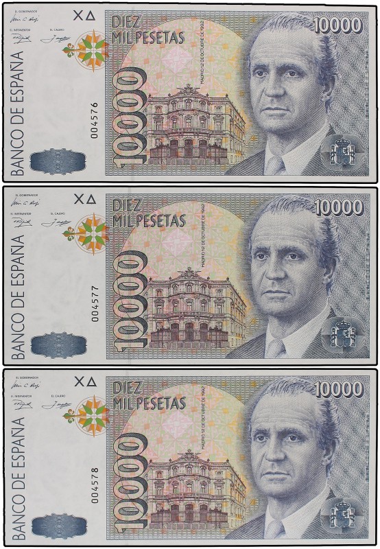 Lote 15 billetes 1.000 (3), 2.000 (6), 5.000 (3) y 10.000 Pesetas (3). 24 Abril ...