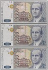 Lote 15 billetes 1.000 (3), 2.000 (6), 5.000 (3) y 10.000 Pesetas (3). 24 Abril 1992, 12 Octubre 1992 y (1995). 5 series 3 billetes cada una: 1.000 Pe...