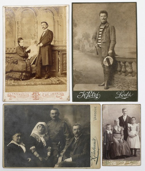 Warszawa, Łódź, Lwów i Bielsko-Biała, Fotografie - zestaw (4szt) Fotografie wyko...