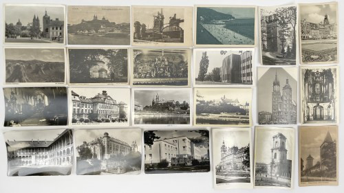 Głównie Kraków i Wrocław, Pocztówki - zestaw (22szt) Wymiary od 89 x 131 do 101 ...