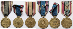 II RP, Medal 'Polska Swemu Obrońcy 1918-1921' - zestaw (3szt)