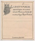 Legitymacja, Pierwsza Szkoła Oficerska II P.P. Wojsk Polskich - blankiet