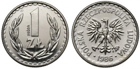 Próba NIKIEL 1 złoty 1986