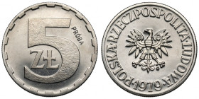 Próba NIKIEL 5 złotych 1979