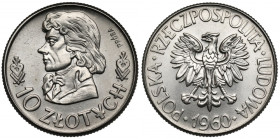 Próba NIKIEL 10 złotych 1960 Kościuszko - popiersie