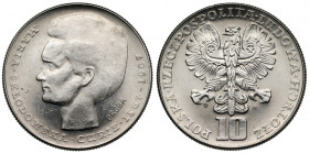 Próba NIKIEL 10 złotych 1967 Skłodowska-Curie - w lewo